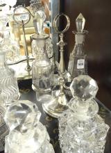 CRUETS AND CRUET SETS ON STAND