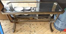 GLASS TOP SOFA TABLE