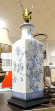 THREE ASIAN PORCELAIN TABLE LAMPS