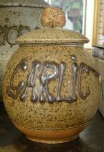 FOUR STONEWARE POTTERY CANISTERS