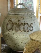 FOUR STONEWARE POTTERY CANISTERS