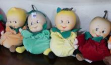 SEVEN "FRUIT BABIES" TOYS