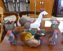 SIX "ROOSTER" SCULPTURES