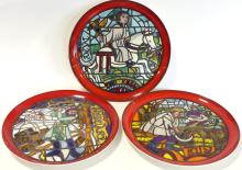 SET OF POOLE POTTERY MEDIEVAL CALENDAR SERIES PLATES