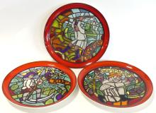 SET OF POOLE POTTERY MEDIEVAL CALENDAR SERIES PLATES