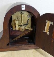 MAHOGANY MANTEL CLOCK