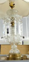 PAIR OF CRYSTAL LUSTRE TABLE LAMPS