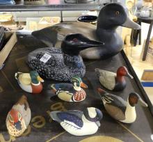 DUCK DECOY AND FIGURINES