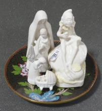 FIGURINES AND PLATE