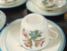 VICTORIAN "MOSS ROSE" PORCELAIN DISHES