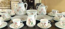 VICTORIAN "MOSS ROSE" PORCELAIN DISHES