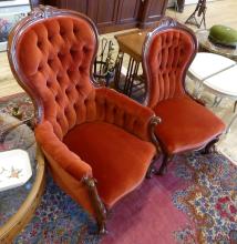 VICTORIAN LADIES' AND GENTLEMEN'S CHAIRS