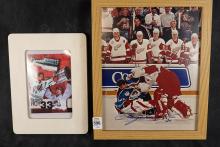 TWO AUTOGRAPHED HOCKEY PHOTOS