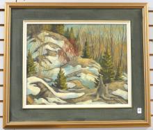 FRAMED "WINTER LANDSCAPE" OIL PAINTING