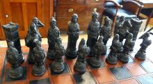 BISQUE AND BASALT CHESS SET