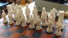 BISQUE AND BASALT CHESS SET