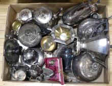 TWO BOX LOTS OF SILVERPLATE