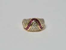 DIAMOND & RUBY RING