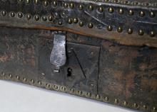 EARLY LEATHER TRUNK