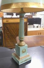 THREE VINTAGE WOODEN TABLE LAMPS