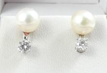 PEARL & DIAMOND EARRINGS