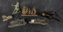 FIVE VINTAGE/ANTIQUE METAL COLLECTIBLES