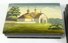 TWO RUSSIAN LACQUER BOXES