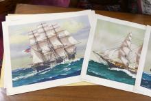 THREE UNFRAMED PRINT SETS