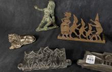 FIVE VINTAGE/ANTIQUE METAL COLLECTIBLES