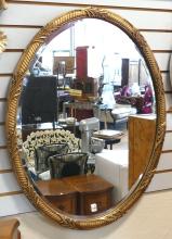 OVAL GILT FRAMED MIRROR