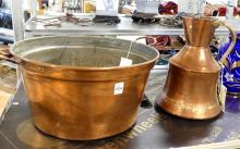 COPPER WATER BUCKET AND WATER PITCHER