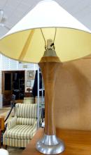 PAIR OF TEAK TABLE LAMPS