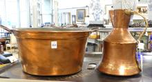 COPPER WATER BUCKET AND WATER PITCHER