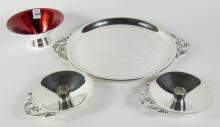 FOUR PIECES OF DANISH SILVER PLATE