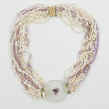 ONE-OF-A-KIND BEAD & PEARL NECKLACE