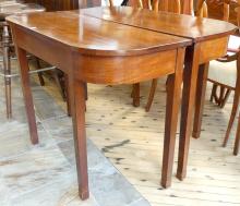 TWO-SECTION MAHOGANY TABLE