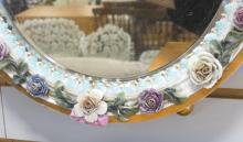 GERMAN PORCELAIN WALL MIRROR