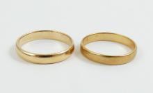 2 YELLOW GOLD BANDS