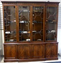 MAHOGANY BREAKFRONT CHINA CABINET