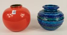 TWO MCM POTTERY VASES