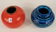 TWO MCM POTTERY VASES