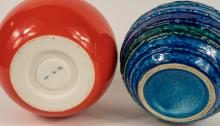 TWO MCM POTTERY VASES