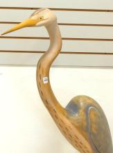 LARGE DECORATIVE WOODEN "CRANE" SCULPTURE