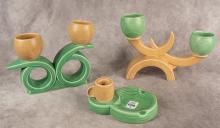 SYLVAC CANDLEHOLDERS AND ASHTRAY