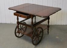 WALNUT TEA CART