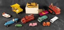 TWELVE VINTAGE TOY VEHICLES