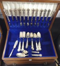 TWO CANTEENS OF ROGERS SILVER PLATE FLATWARE
