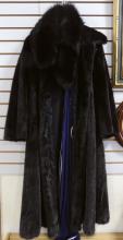 LADIES' BLACK MINK COAT AND COLLAR