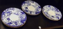 EIGHT DERBY "BLUE MIKADO" DINNER PLATES