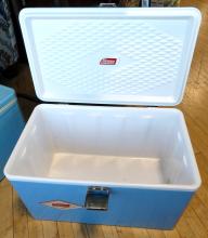 TWO VINTAGE COLEMAN COOLERS